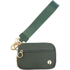 Wristlet Keychain Wallets for Women Green